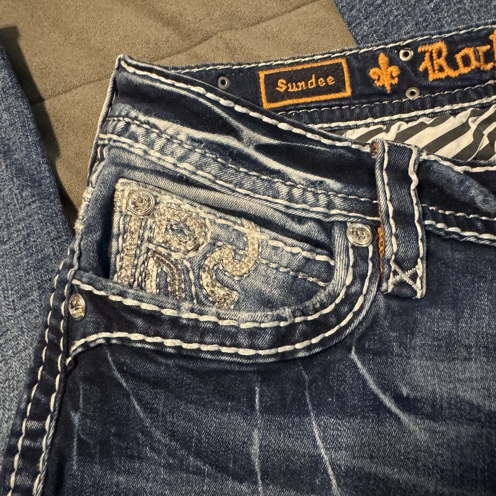 Rock Revival Sundee Easy Skinny Jeans Women's Size 39 Mid Rise 36x31 - Picture 7 of 16